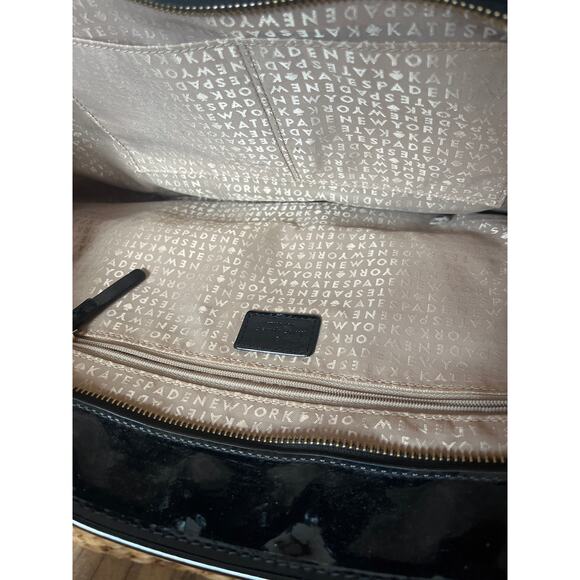 Kate Spade Large Harmony Metro Perforated Black Patent Leather Bag - Picture 4 of 8